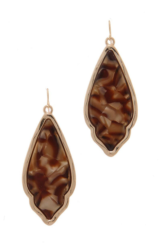 Acetate Moroccan Shape Drop Earring