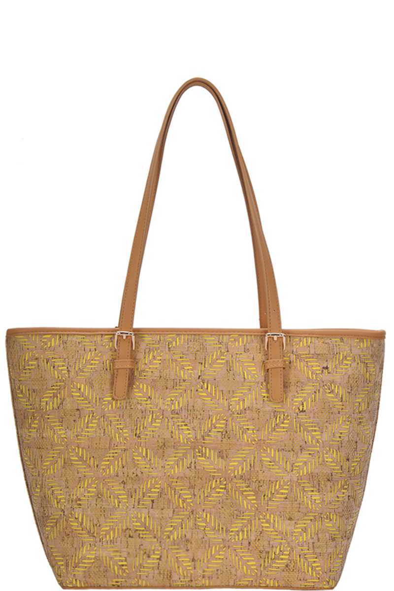 Chic Trendy Cork Textured Fashion Pattern Shopper Bag