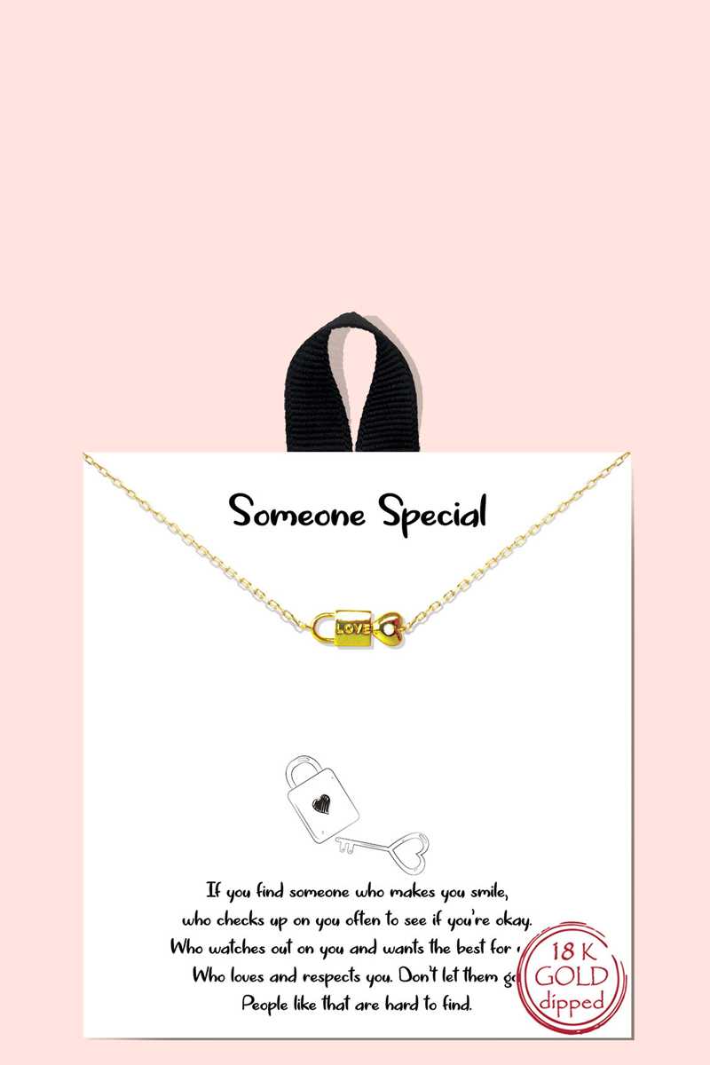 18k Gold Rhodium Dipped Someone Special Pendant Necklace