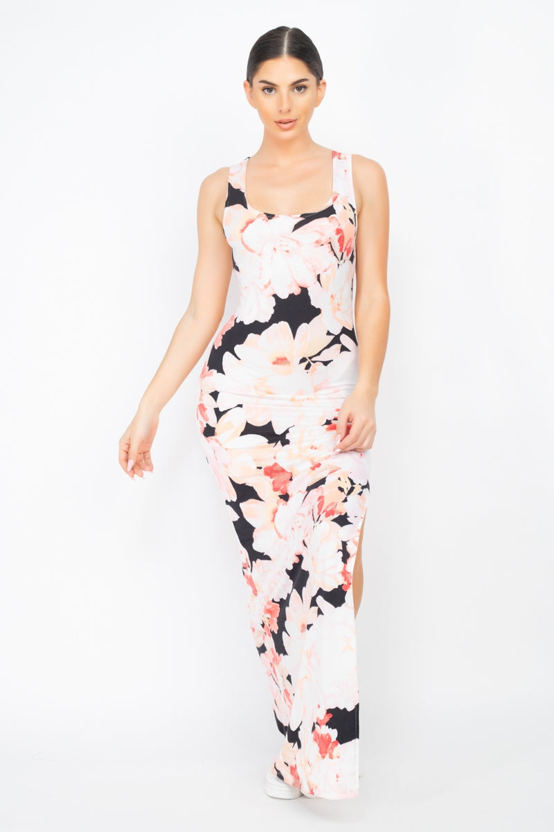 Floral Silted Maxi Dress