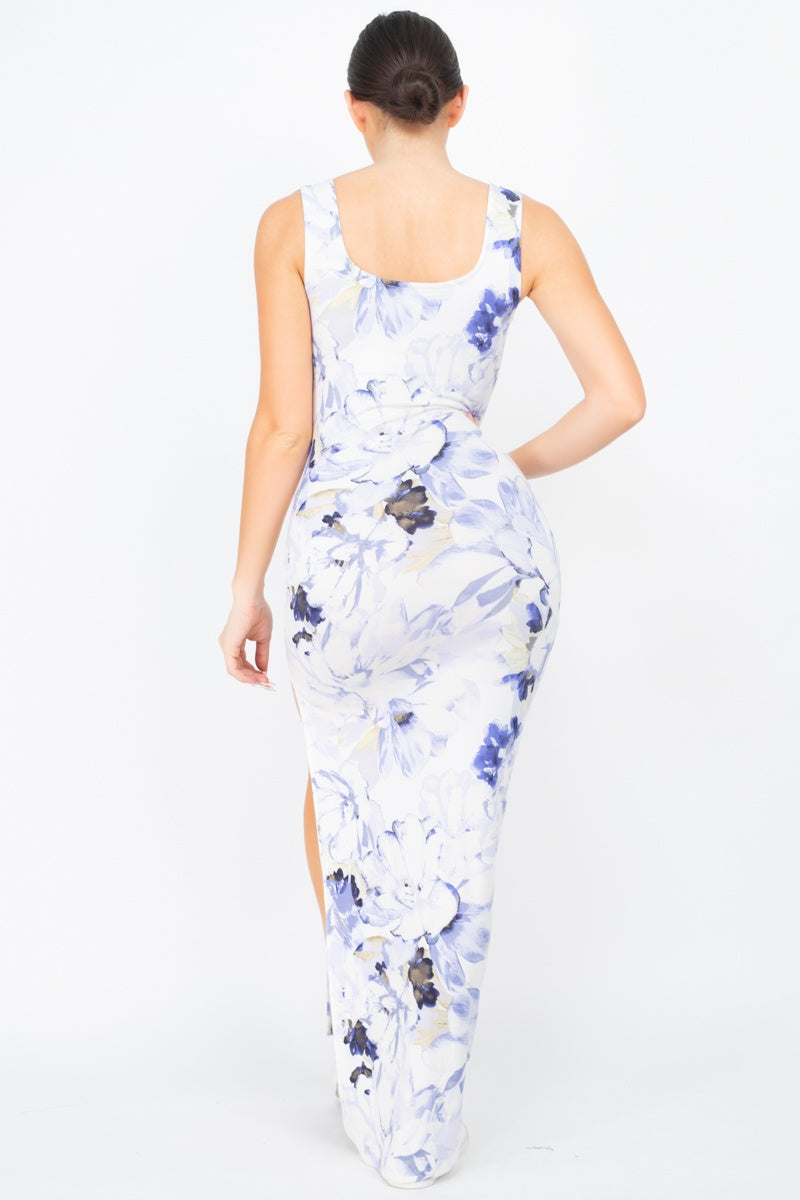 Floral Silted Maxi Dress