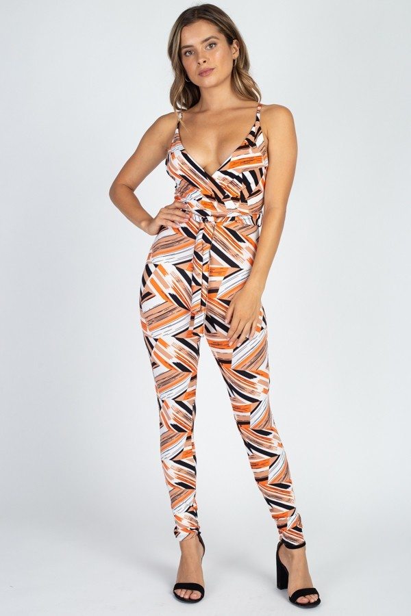 Printed Bodycon Jumpsuit