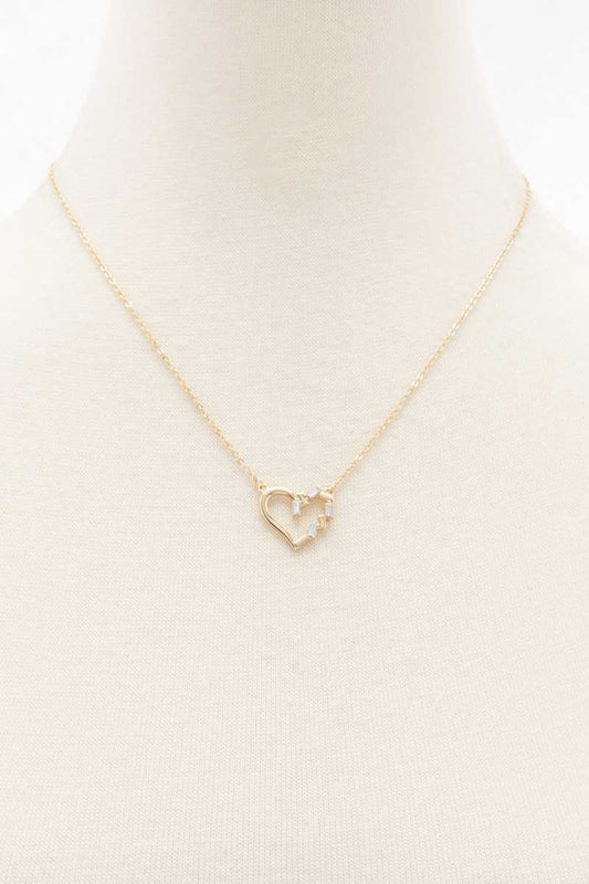 Heart Rhinestone Necklace