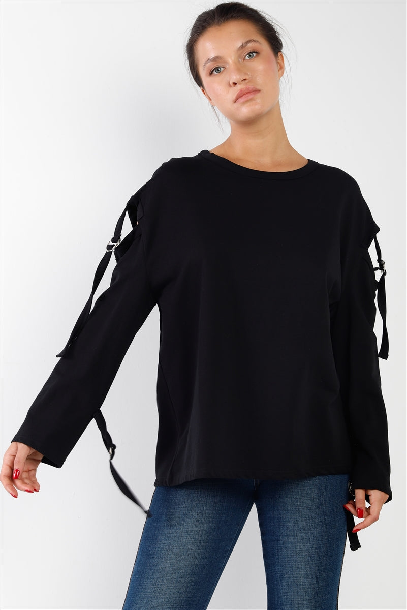 Long Sleeve Cut-out Sweater