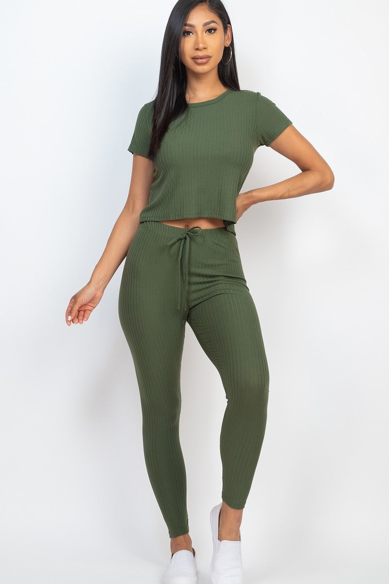 Short Sleeve Top & Leggings Set