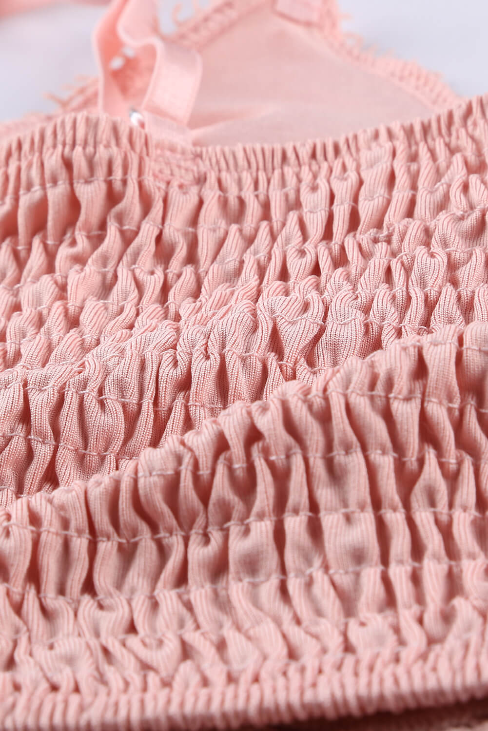 Pink Patterned Push Up Crochet Lace Bralette