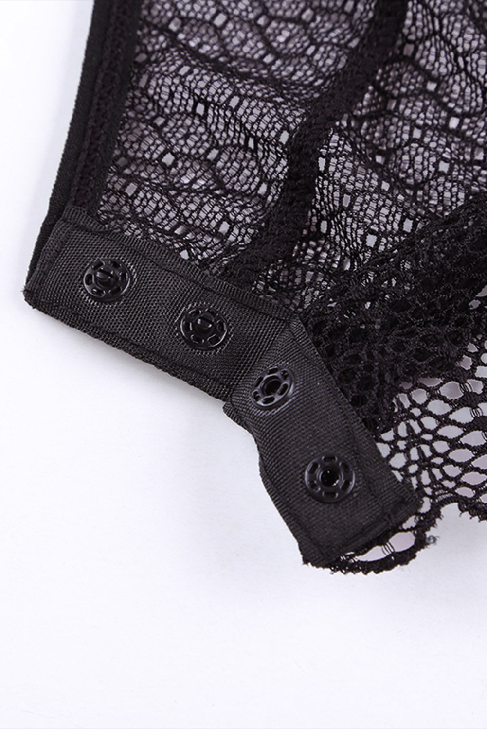 Black Deep V Lace Leopard Print Cross Cutout Back Bodysuit