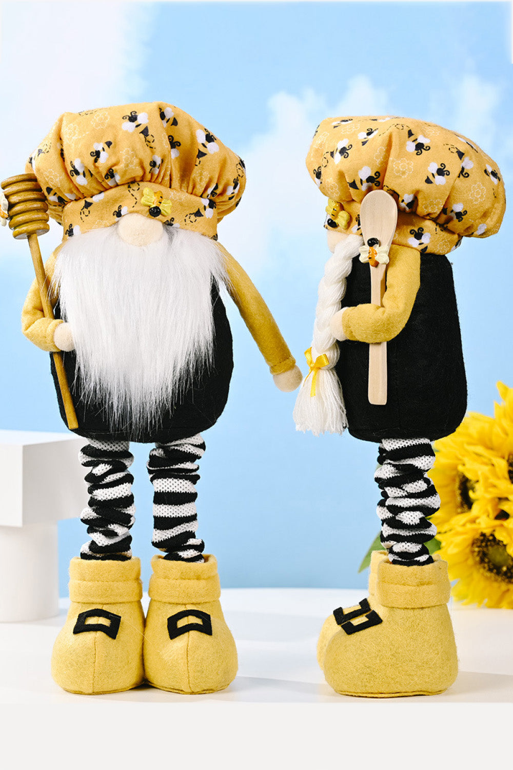 Bee Print Telescopic Leg Gnome