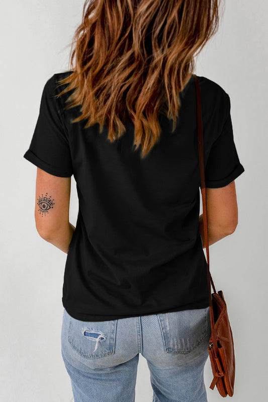 Graphic Round Neck Tee Shirt